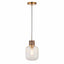 Bodhi Lighting Travi Ribbed 1 Pendant Light Brown Emperador Mrble House of Isabella UK