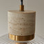 Bodhi Lighting Travi Ribbed 1 Pendant Light Natural Travertine House of Isabella UK