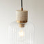 Bodhi Lighting Travi Ribbed 1 Pendant Light Natural Travertine House of Isabella UK