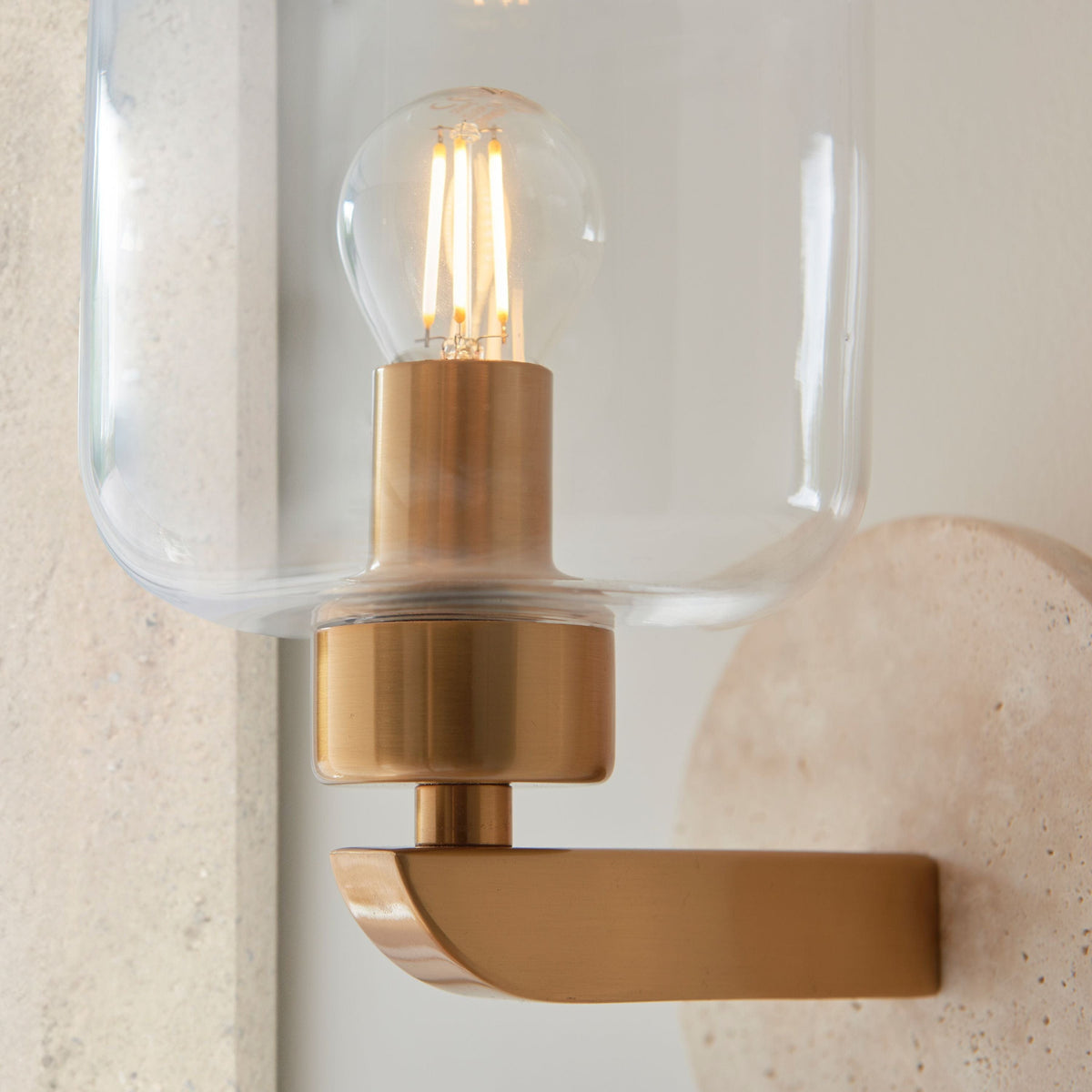 Bodhi Lighting Travi Wall Light Natural Travertine House of Isabella UK
