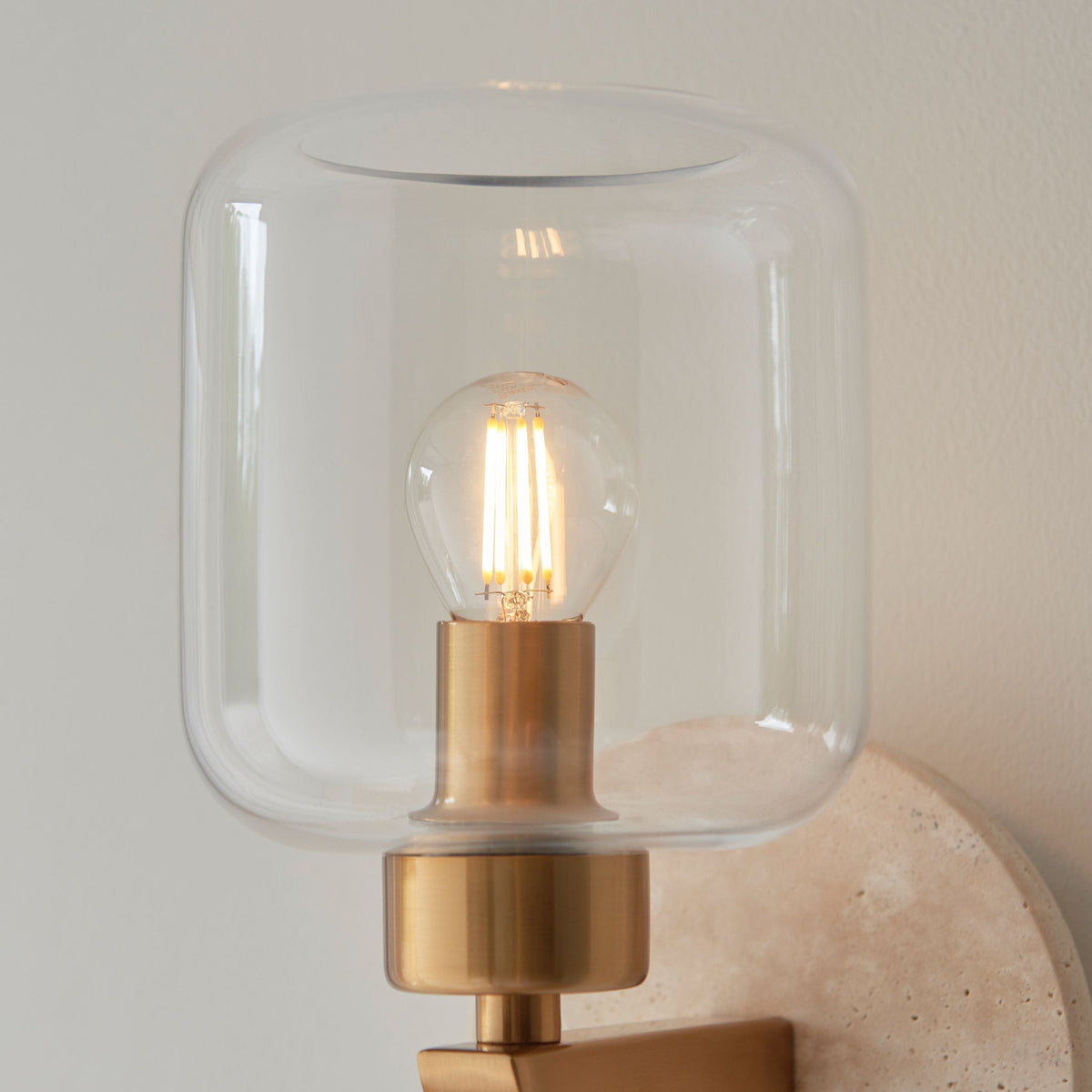 Bodhi Lighting Travi Wall Light Natural Travertine House of Isabella UK