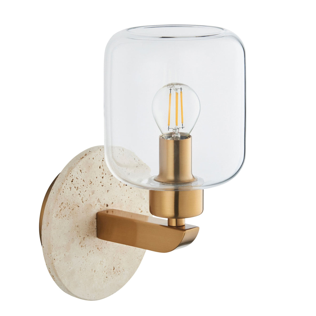Bodhi Lighting Travi Wall Light Natural Travertine House of Isabella UK