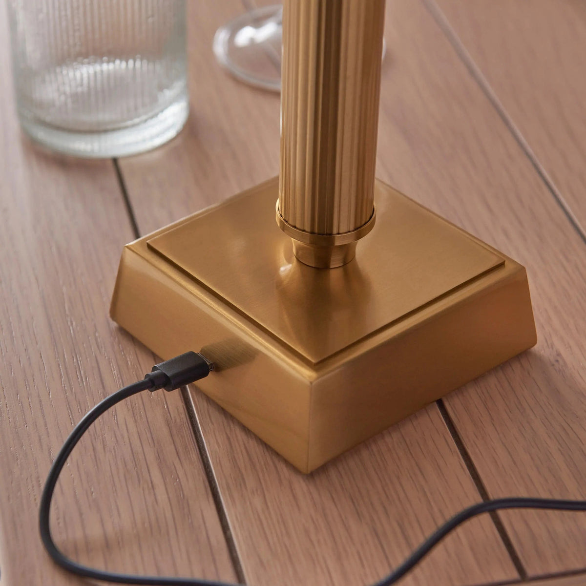 Bodhi Lighting Trowbridge Rechargeable Table Lamp Base Aged Brass House of Isabella UK