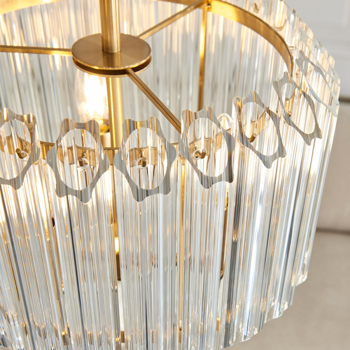 Bodhi Lighting Valentina 3 Pendant Light Brushed Aged Brass House of Isabella UK