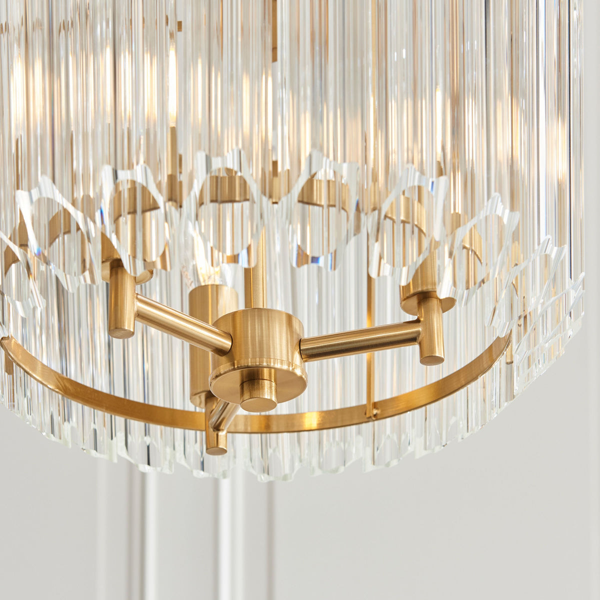 Bodhi Lighting Valentina 3 Pendant Light Brushed Aged Brass House of Isabella UK