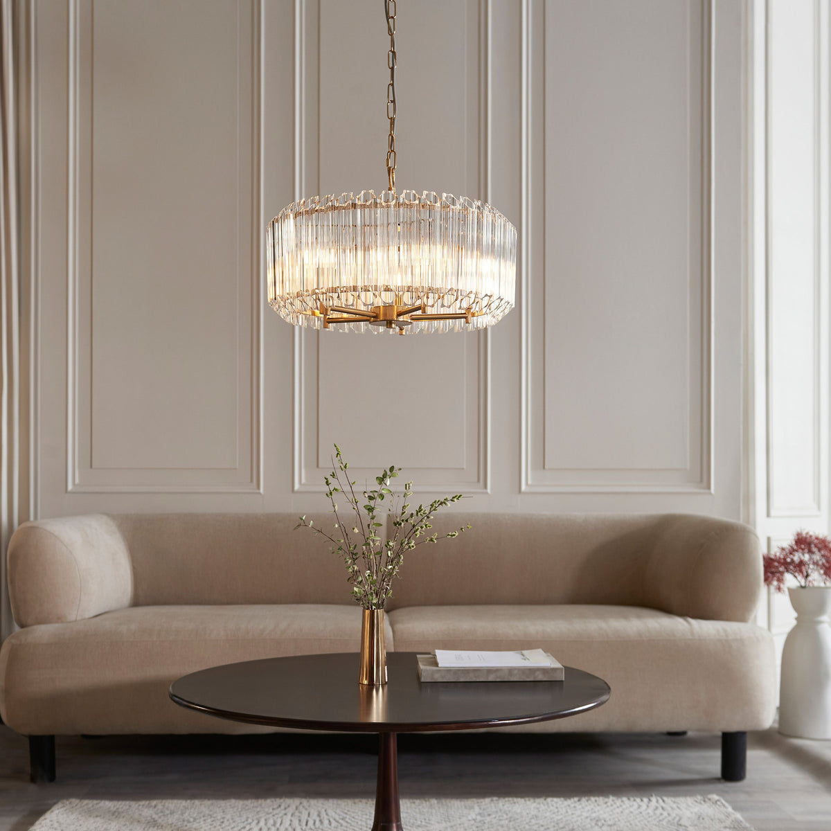 Bodhi Lighting Valentina 5 Pendant Light Brushed Aged Brass House of Isabella UK