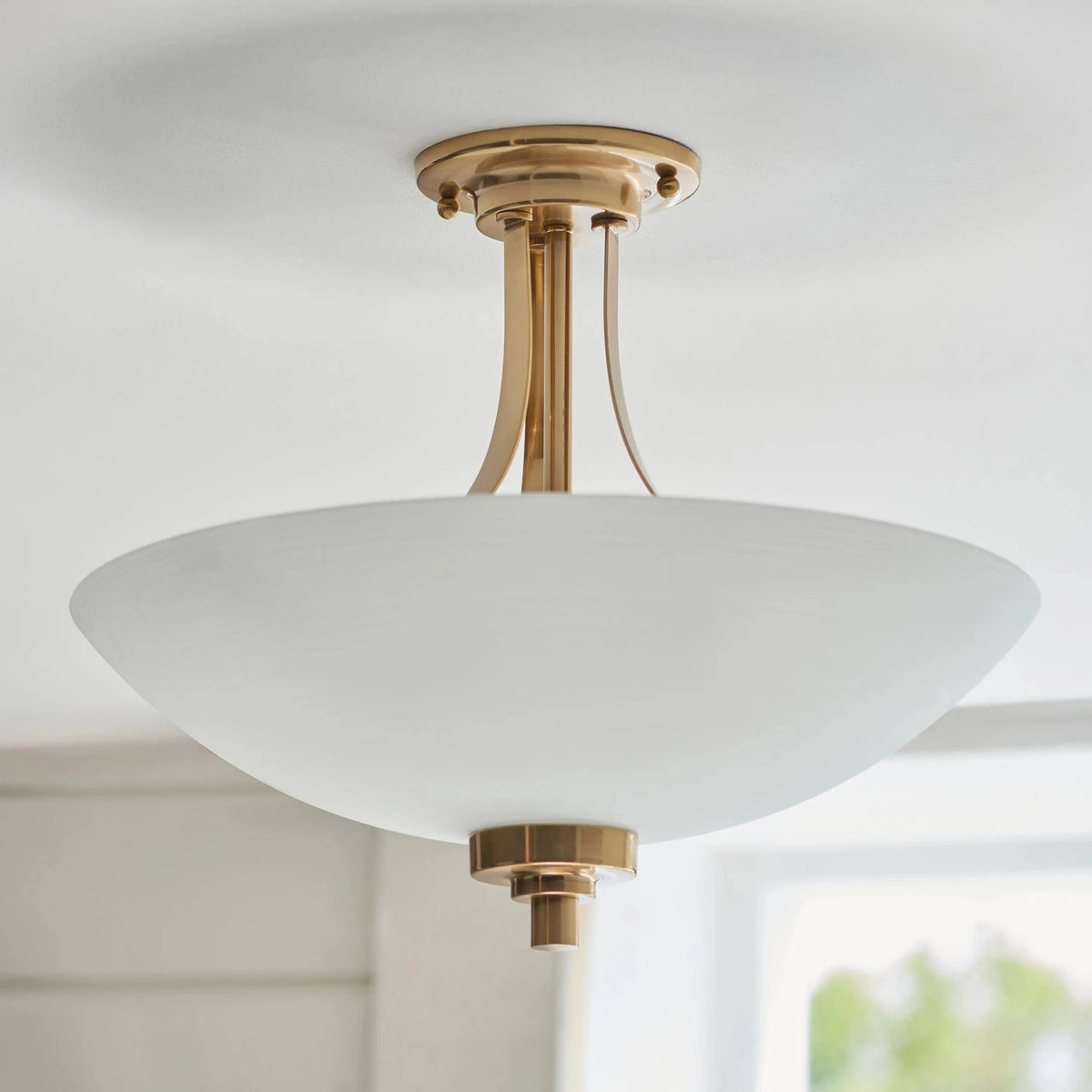 Bodhi Lighting Welar 3 Ceiling Light Brushed Aged Brass House of Isabella UK