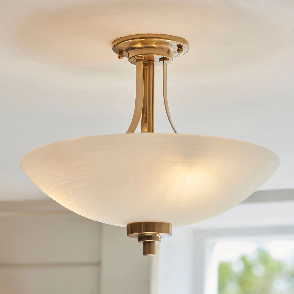 Bodhi Lighting Welar 3 Ceiling Light Brushed Aged Brass House of Isabella UK