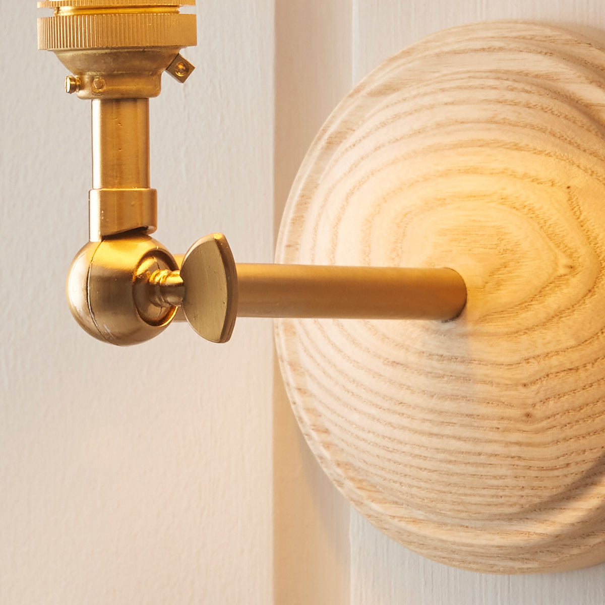 Bodhi Lighting Wood Wing 1 Wall Light Fitting Brushed Aged Brass House of Isabella UK