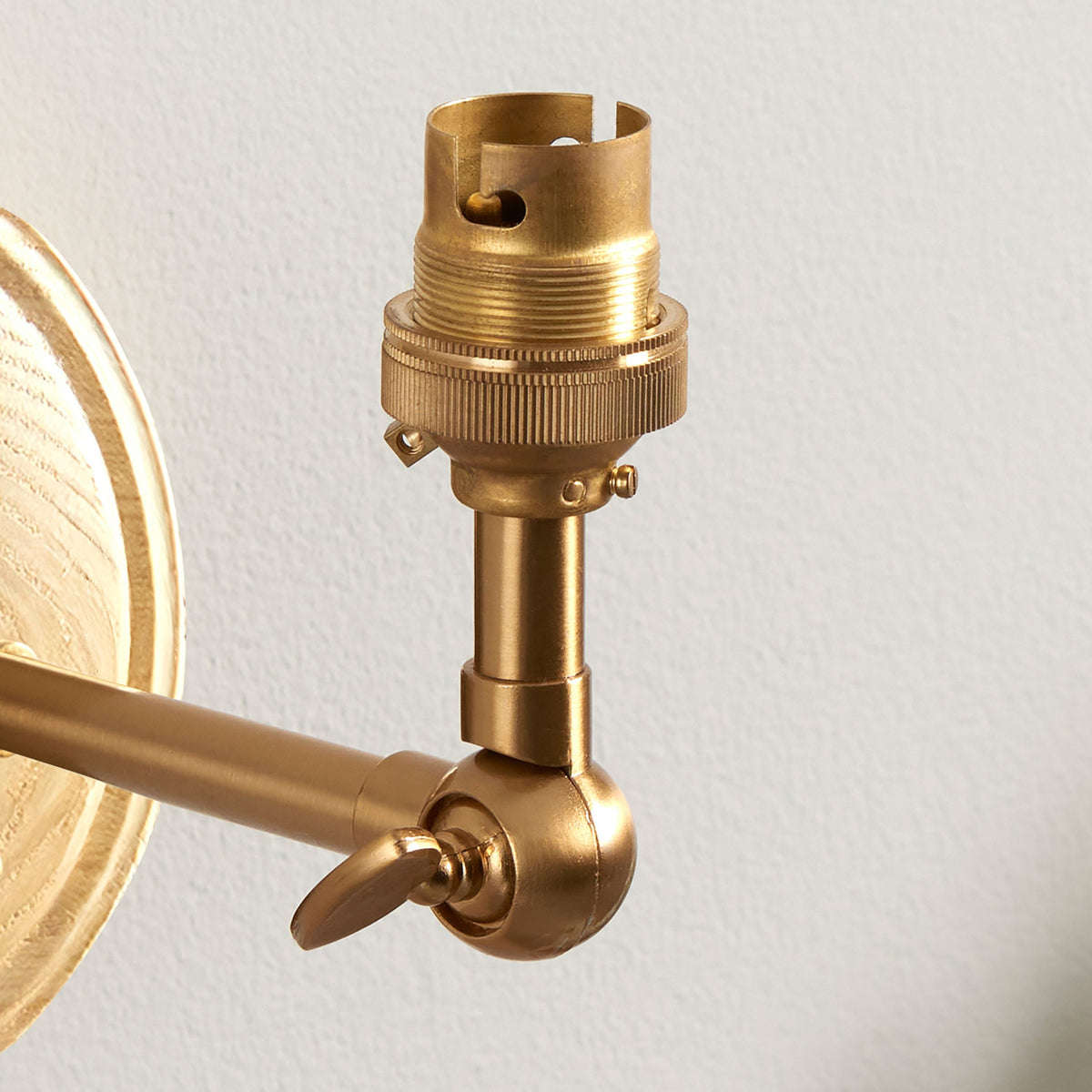 Bodhi Lighting Wood Wing 1 Wall Light Fitting Brushed Aged Brass House of Isabella UK