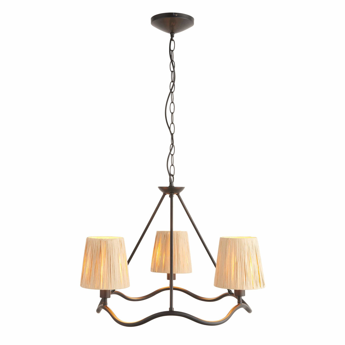 Bodhi Lighting Wrigley 3 Pendant Light Matt Black House of Isabella UK