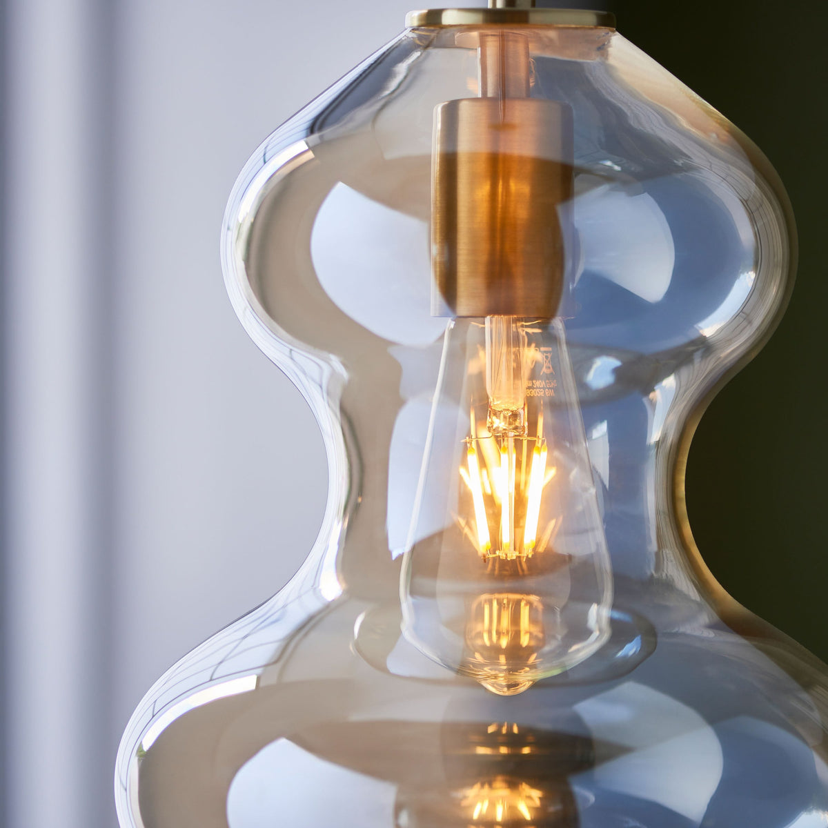 Bodhi Lighting Zelda Oval Pendant Satin Brass Champagne House of Isabella UK