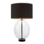 Bodhi Lighting Zelda Oval Table Lamp Clear Glass Black House of Isabella UK