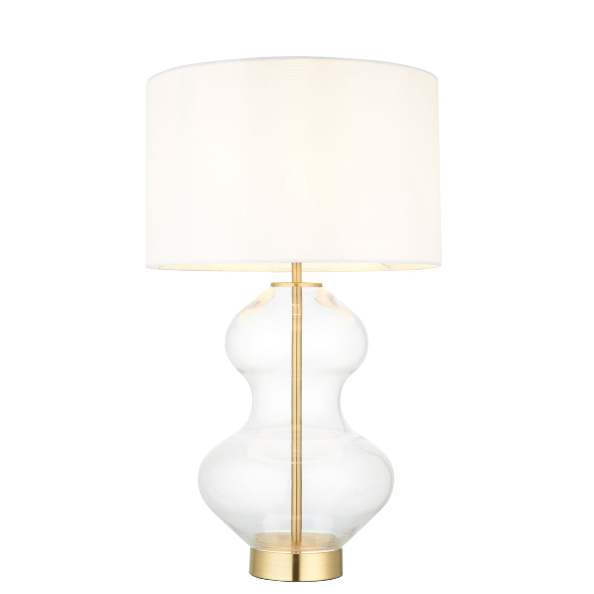 Bodhi Lighting Zelda Shaped Table Lamp Satin Brass Vintage White House of Isabella UK