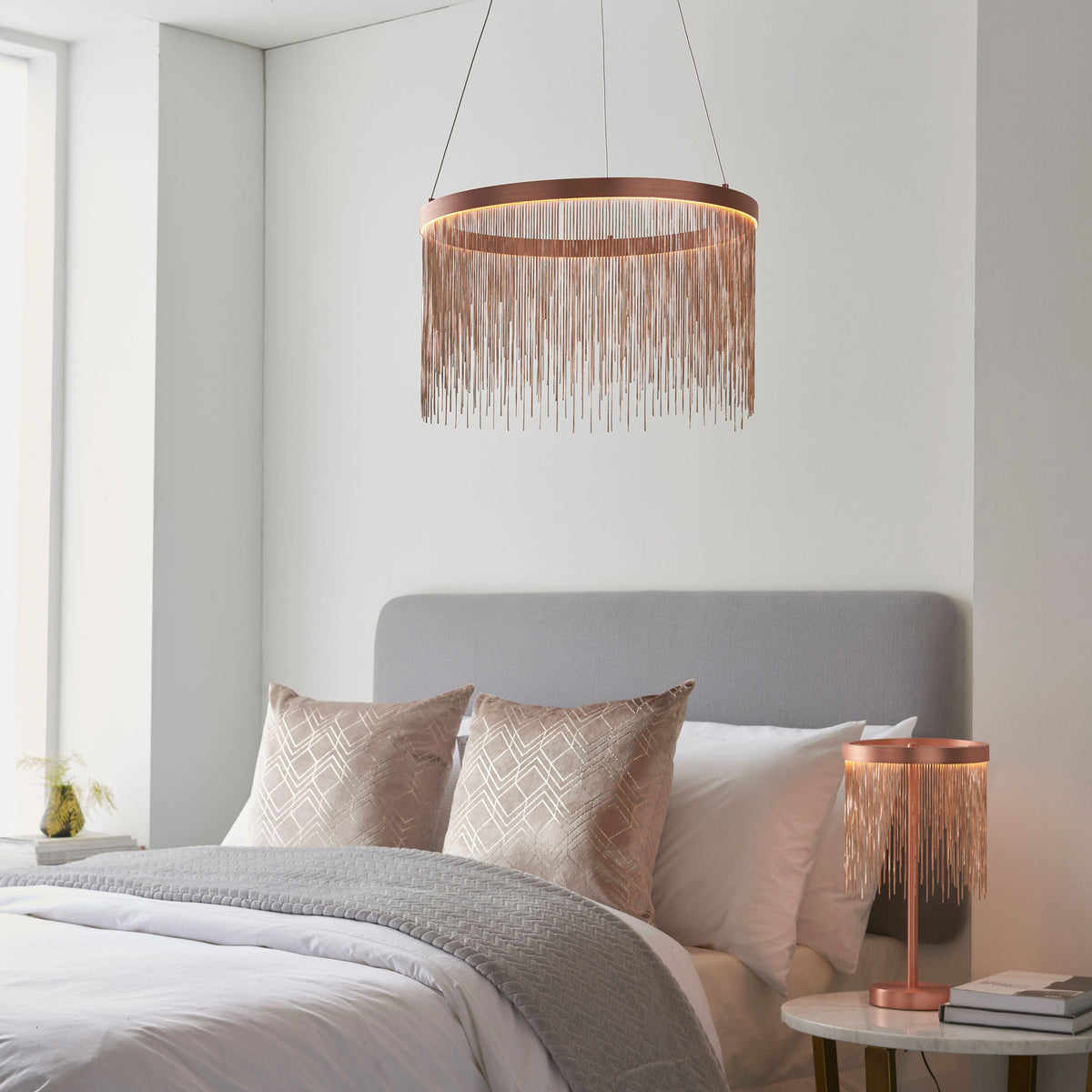 Zelma Pendant Light Brushed Copper.
