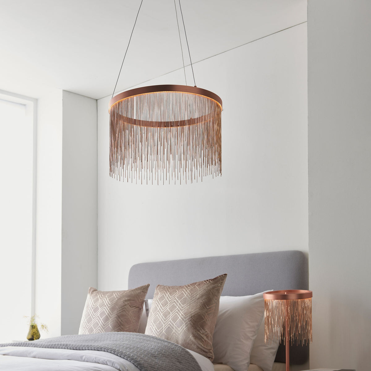 Zelma Pendant Light Brushed Copper.
