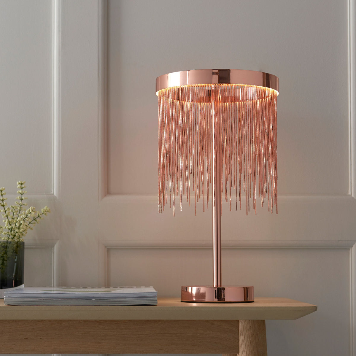 Zelma Table Lamp Brushed Copper.