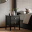 Bodhi Living Acton 2 Drawer Bedside Black House of Isabella UK