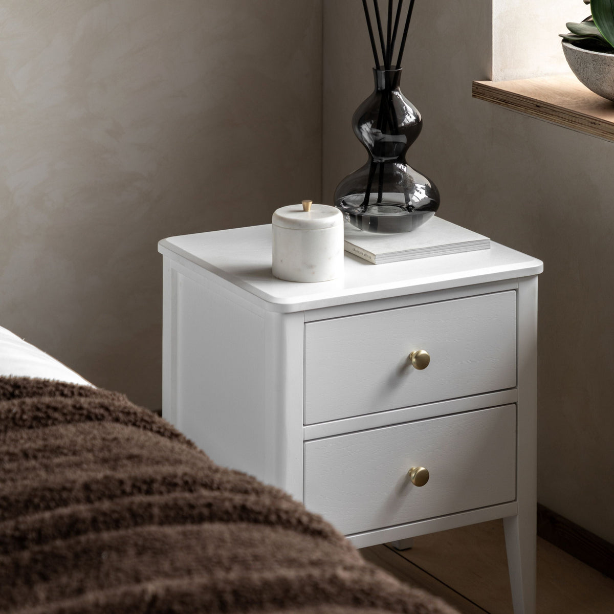 Bodhi Living Acton 2 Drawer Bedside White House of Isabella UK