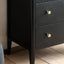 Bodhi Living Acton 3 Drawer Chest Black House of Isabella UK