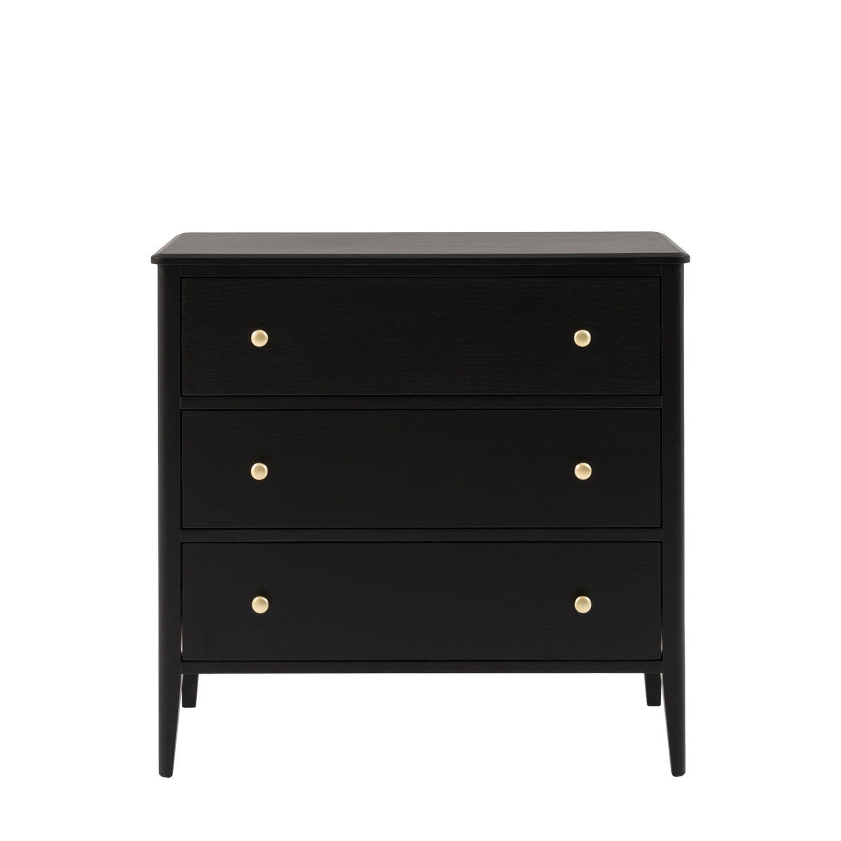 Bodhi Living Acton 3 Drawer Chest Black House of Isabella UK