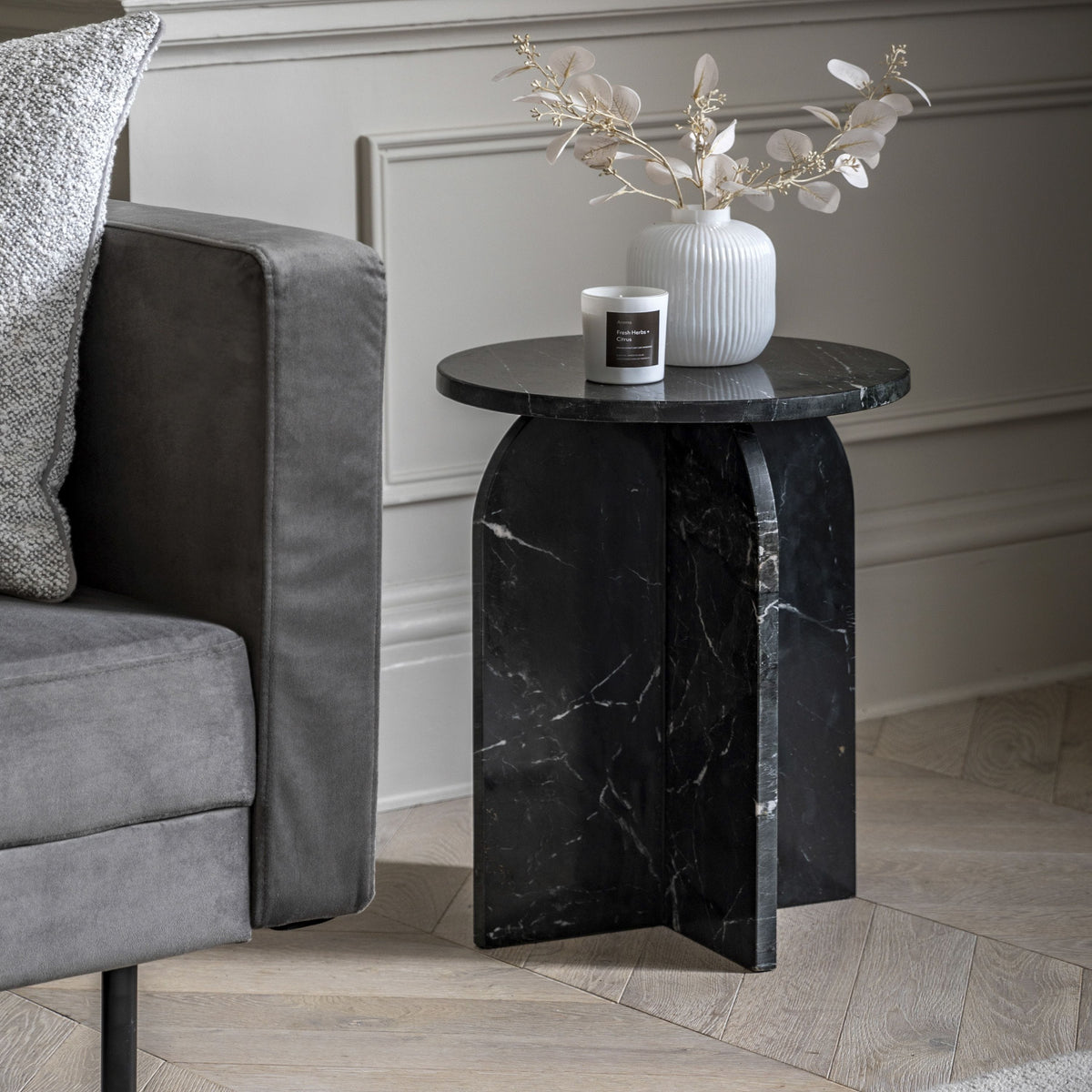 Amalfi Side Table Black.