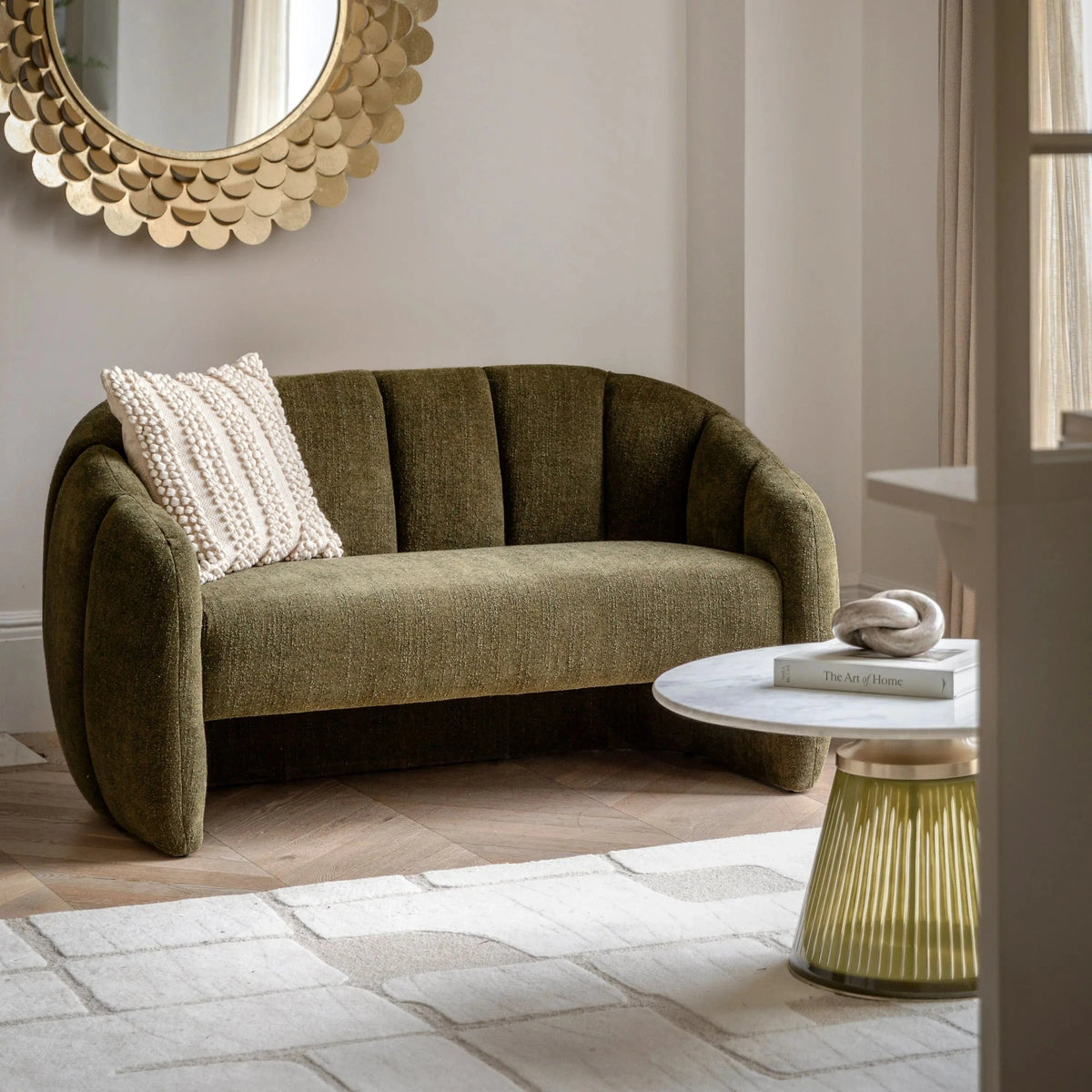 Bodhi Living Atella 2 Seater Sofa Moss Green House of Isabella UK