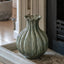 Bodhi Living Aven Glazed Vase Fennel Green House of Isabella UK