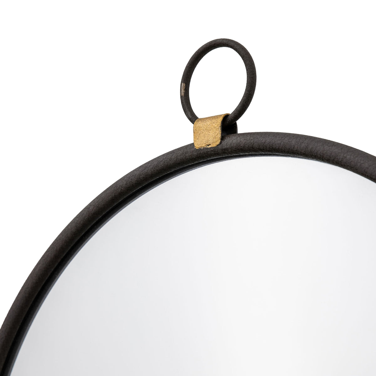 Barbon Black Round Mirror - Large.