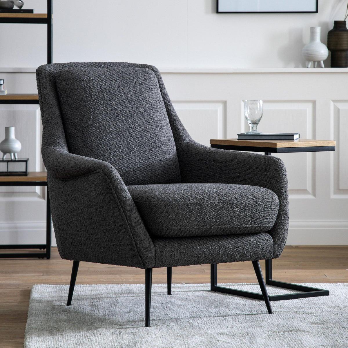 Beedon Armchair Dark Grey Linen.