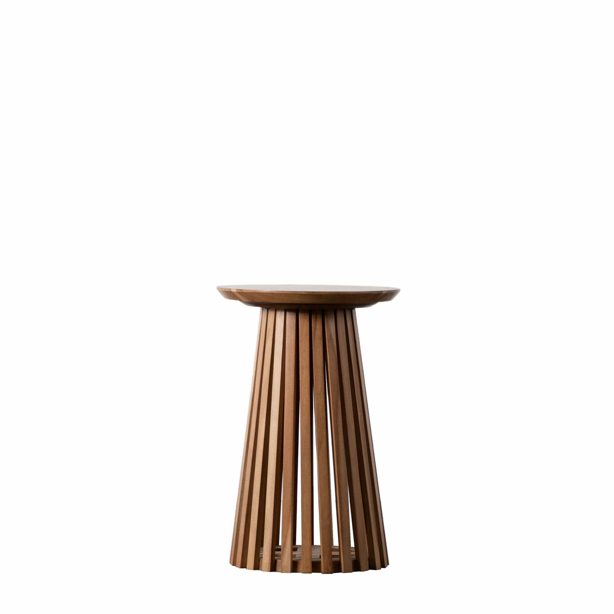 Beer Slatted Side Table 400x400x600mm.