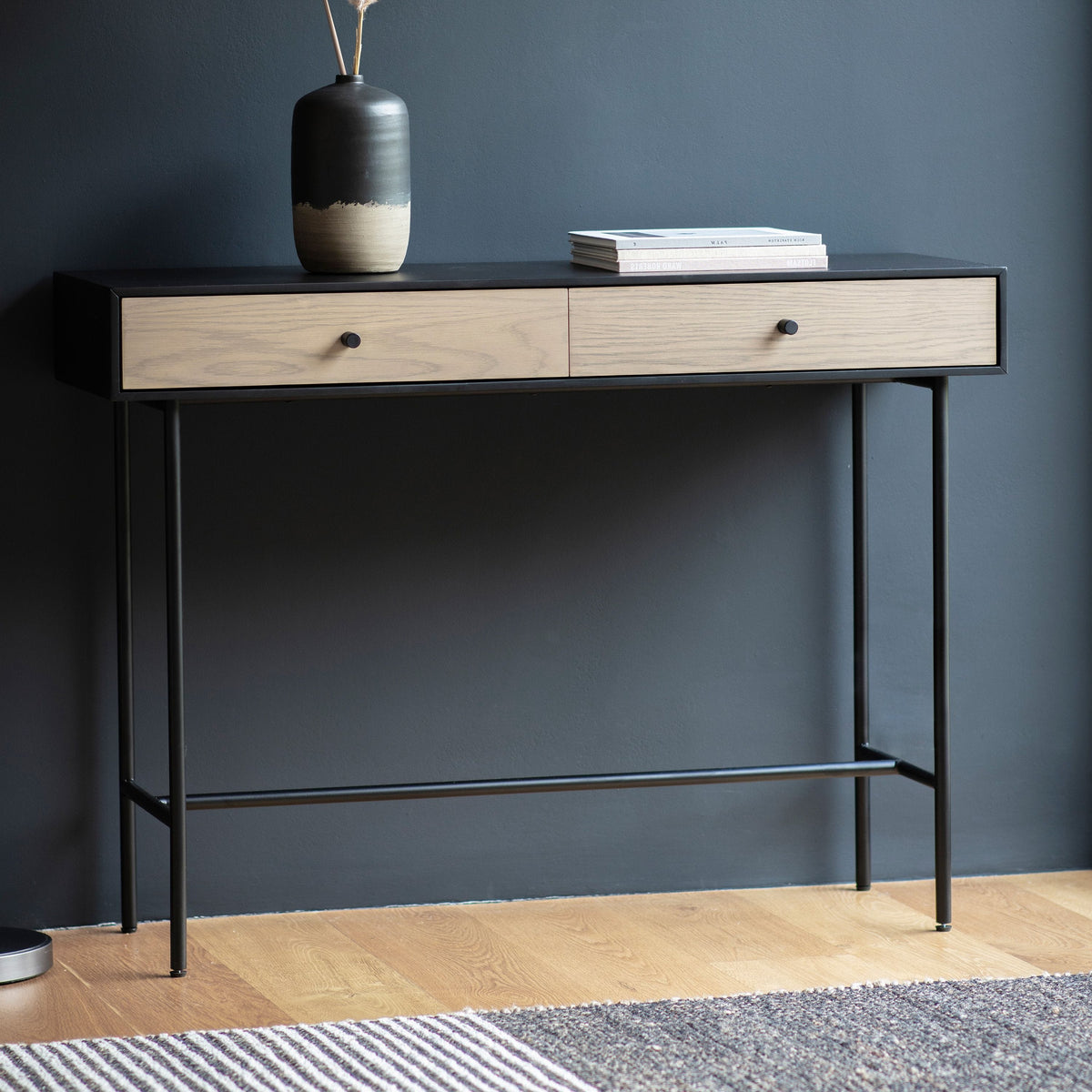 Billingham 2 Drawer Console Table.