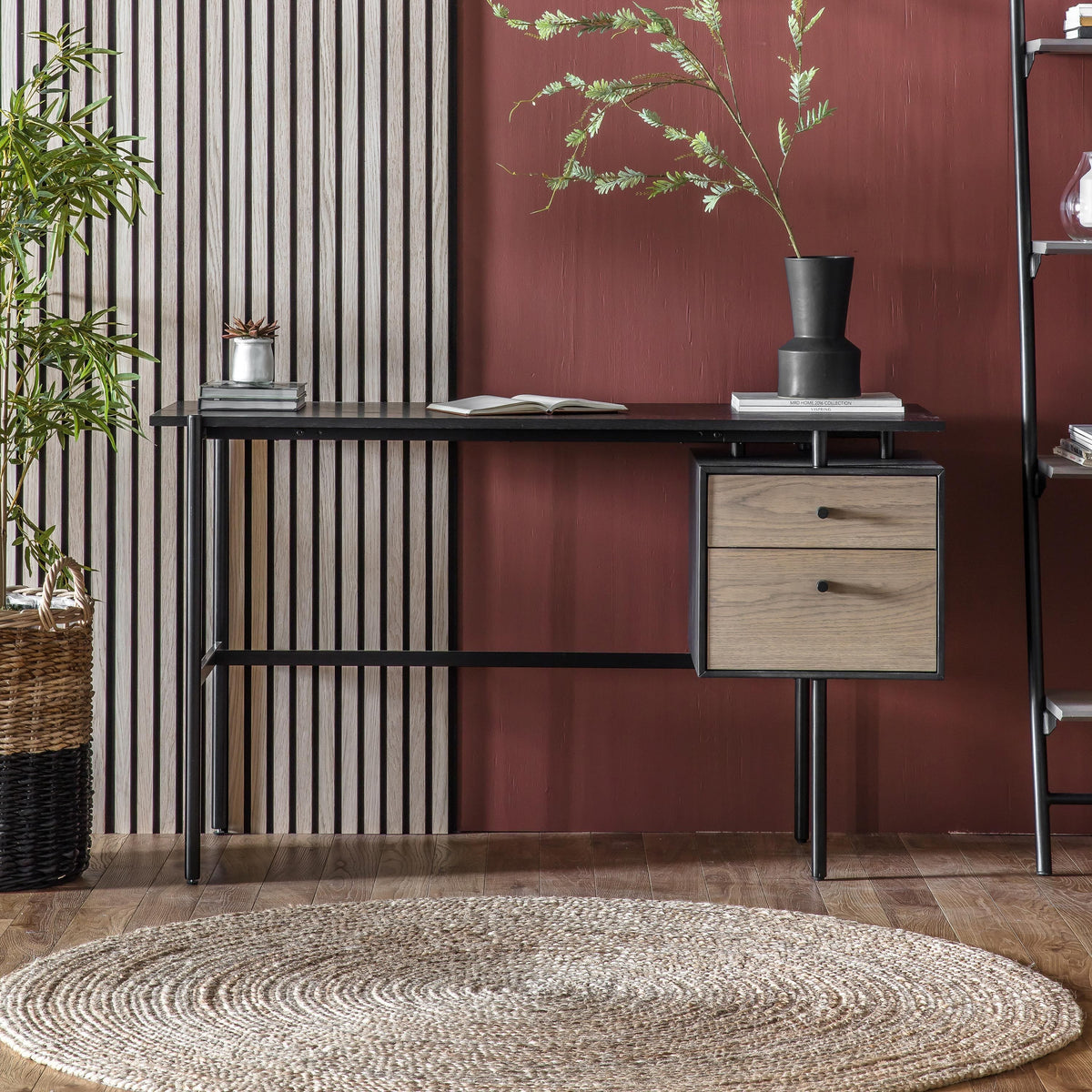 Billingham 2 Drawer Desk.