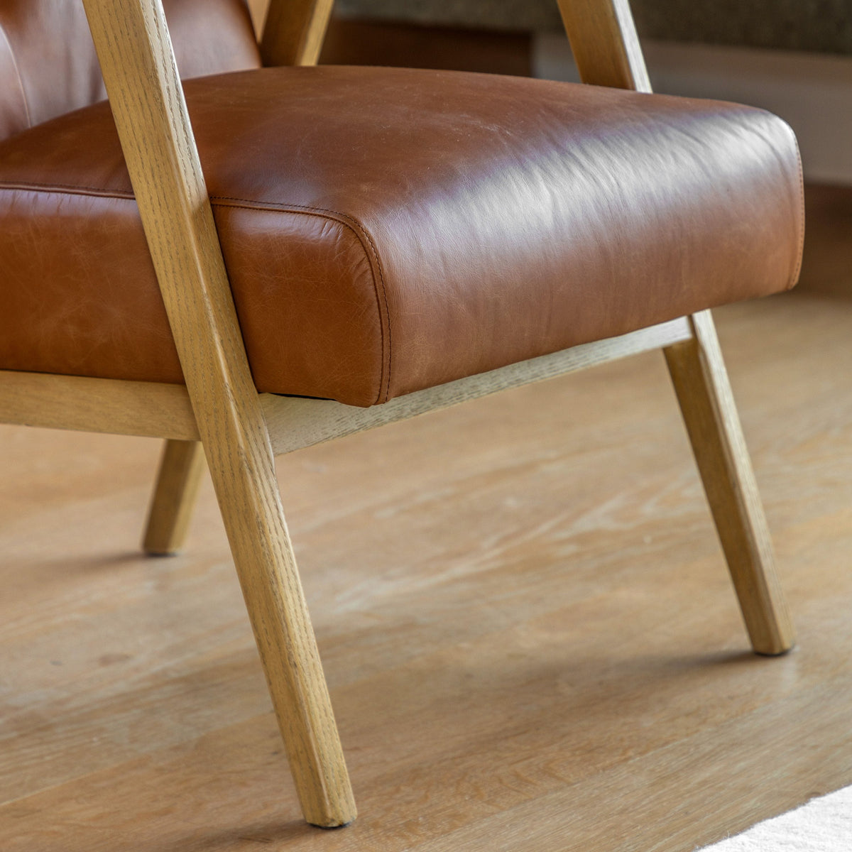 Bodhi Living BlackHallel Armchair Antique Brown Leather House of Isabella UK