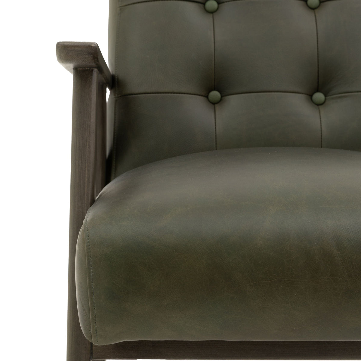 Bodhi Living BlackHallel Armchair Heritage Green Leather House of Isabella UK