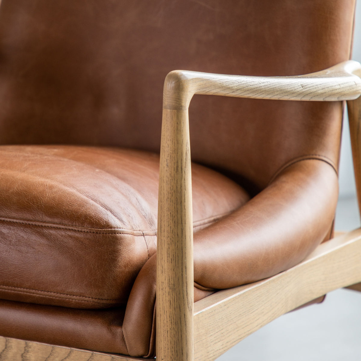 Bletchley Armchair Brown Leather.