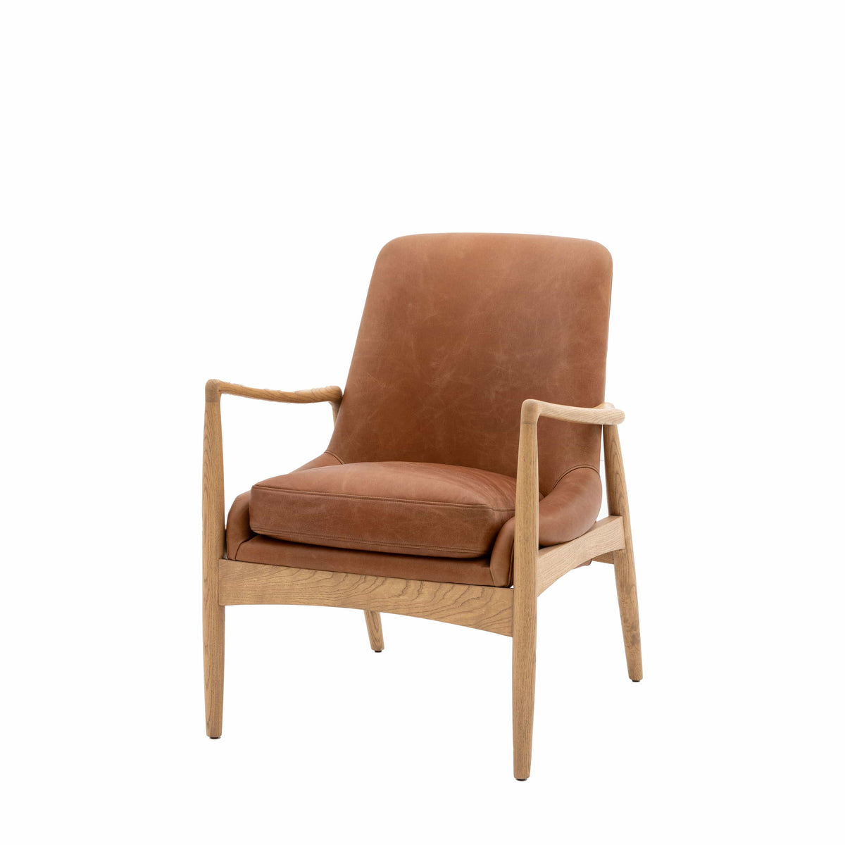 Bletchley Armchair Brown Leather.