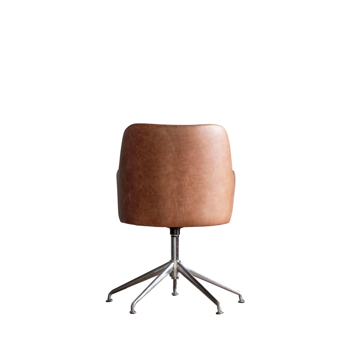 Bouth Swivel Chair Vintage Brown Leather.