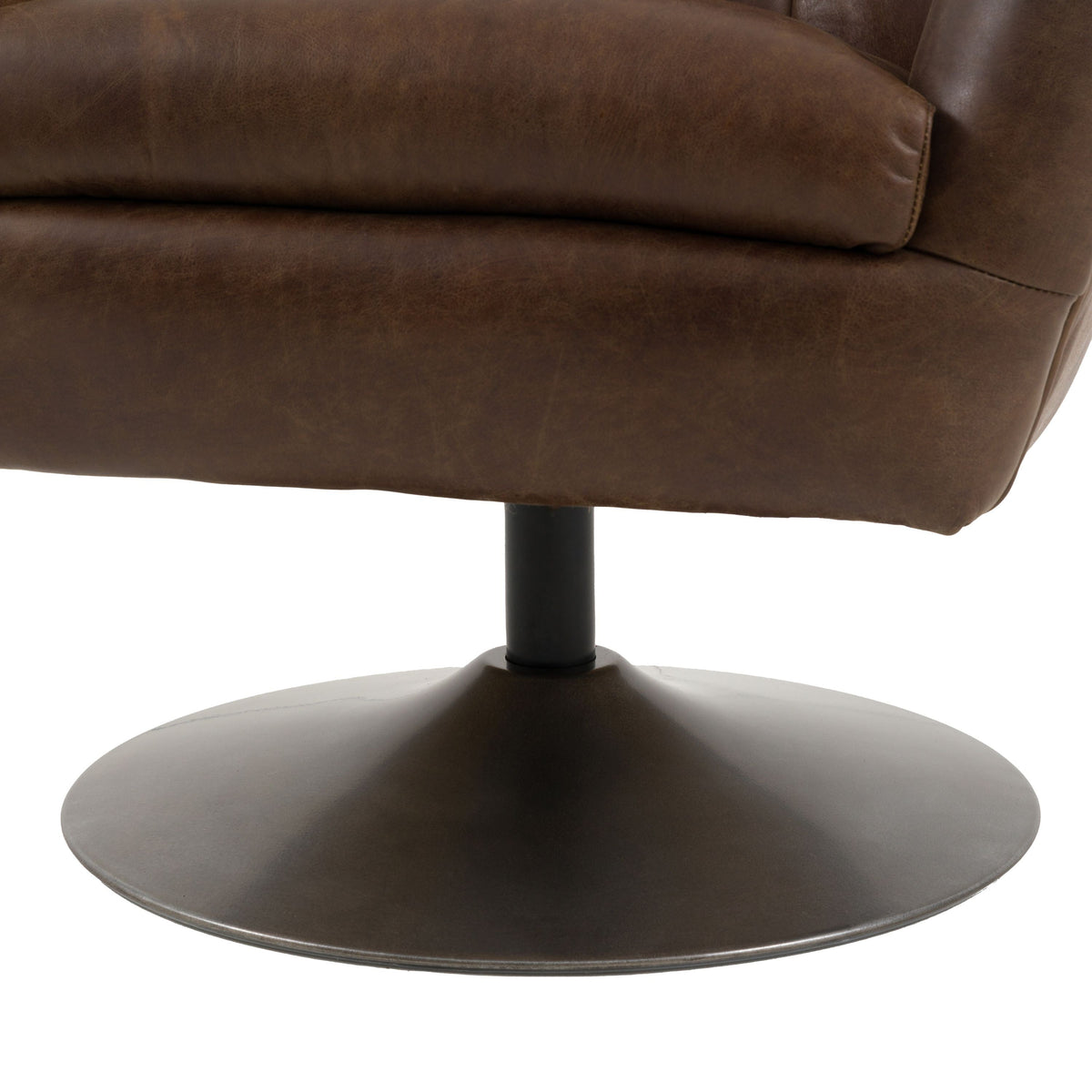 Bodhi Living Bristol Swivel Chair Brown Leather House of Isabella UK