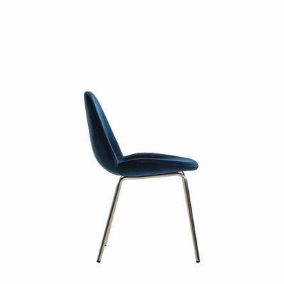 Bodhi Living Calenick Chair Petrol Blue Velvet (2pk) House of Isabella UK