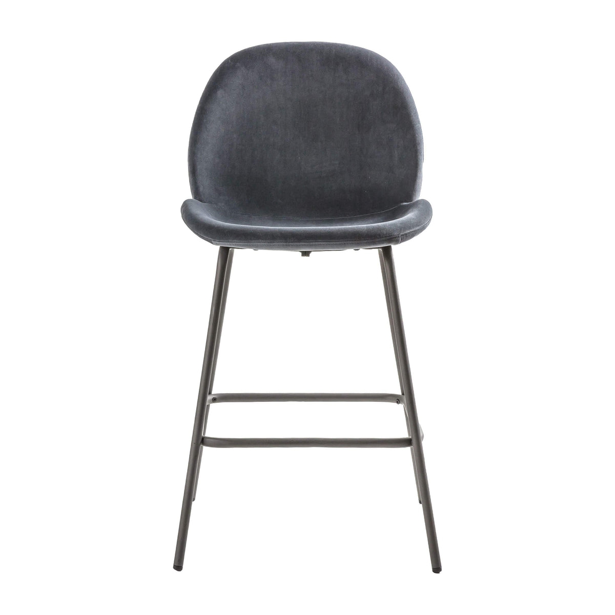 Calenick Stool Dark Grey Velvet (2pk).