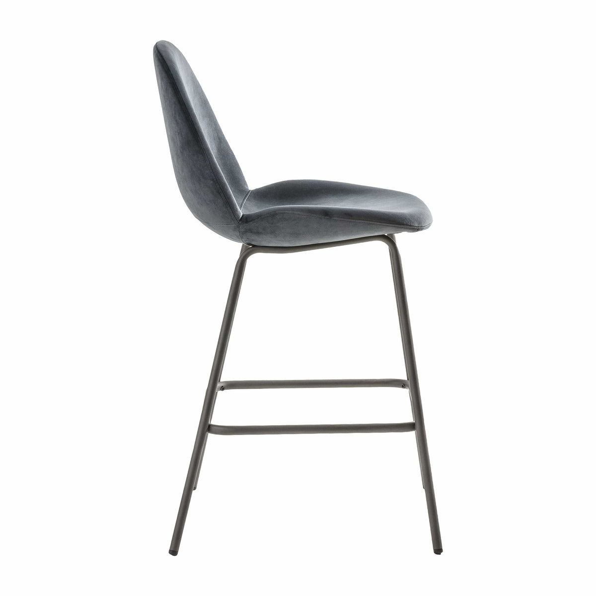 Calenick Stool Dark Grey Velvet (2pk).