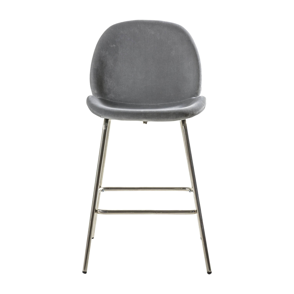 Calenick Stool Light Grey Velvet (2pk).