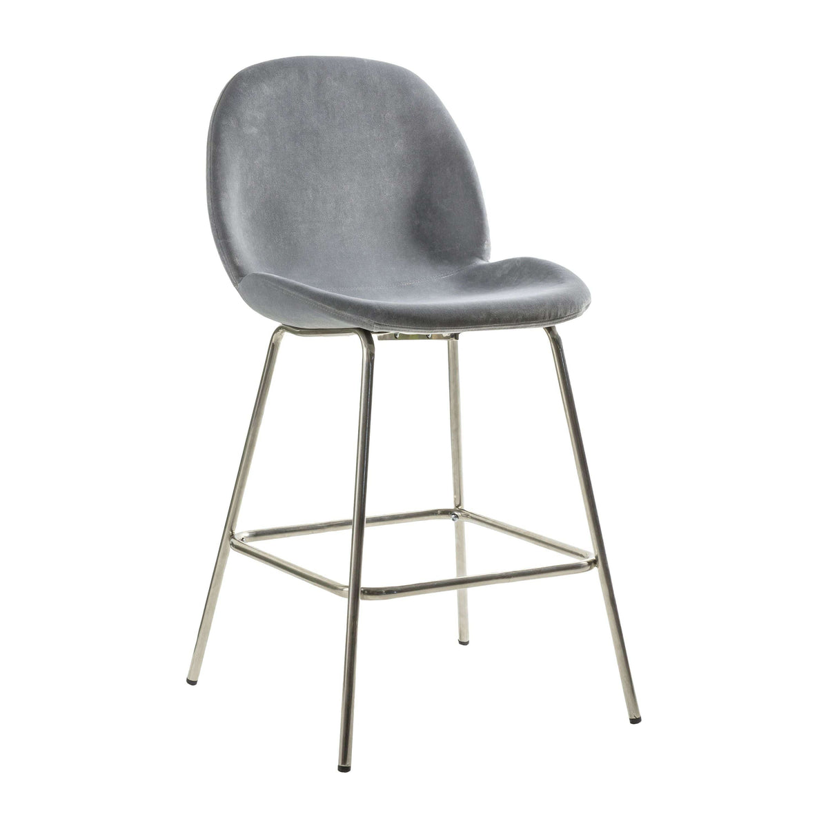 Calenick Stool Light Grey Velvet (2pk).