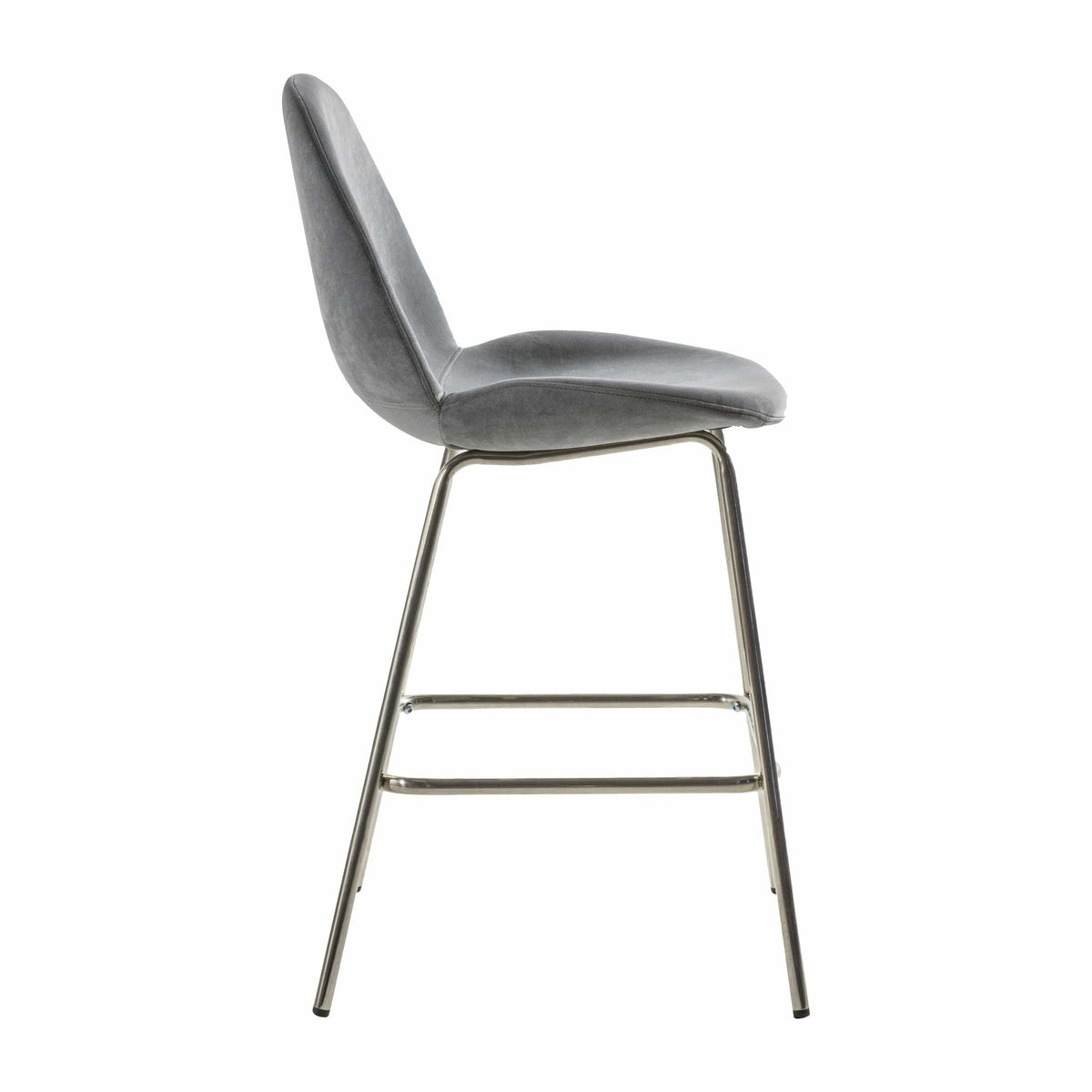 Calenick Stool Light Grey Velvet (2pk).