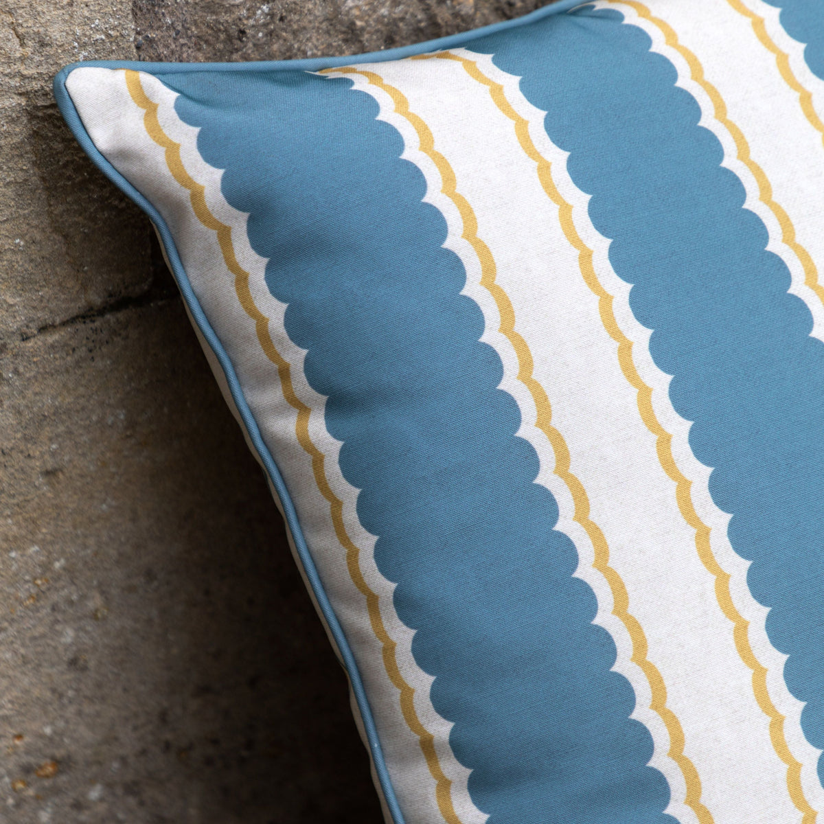 Bodhi Living Calivana Cushion Blue and Ochre House of Isabella UK