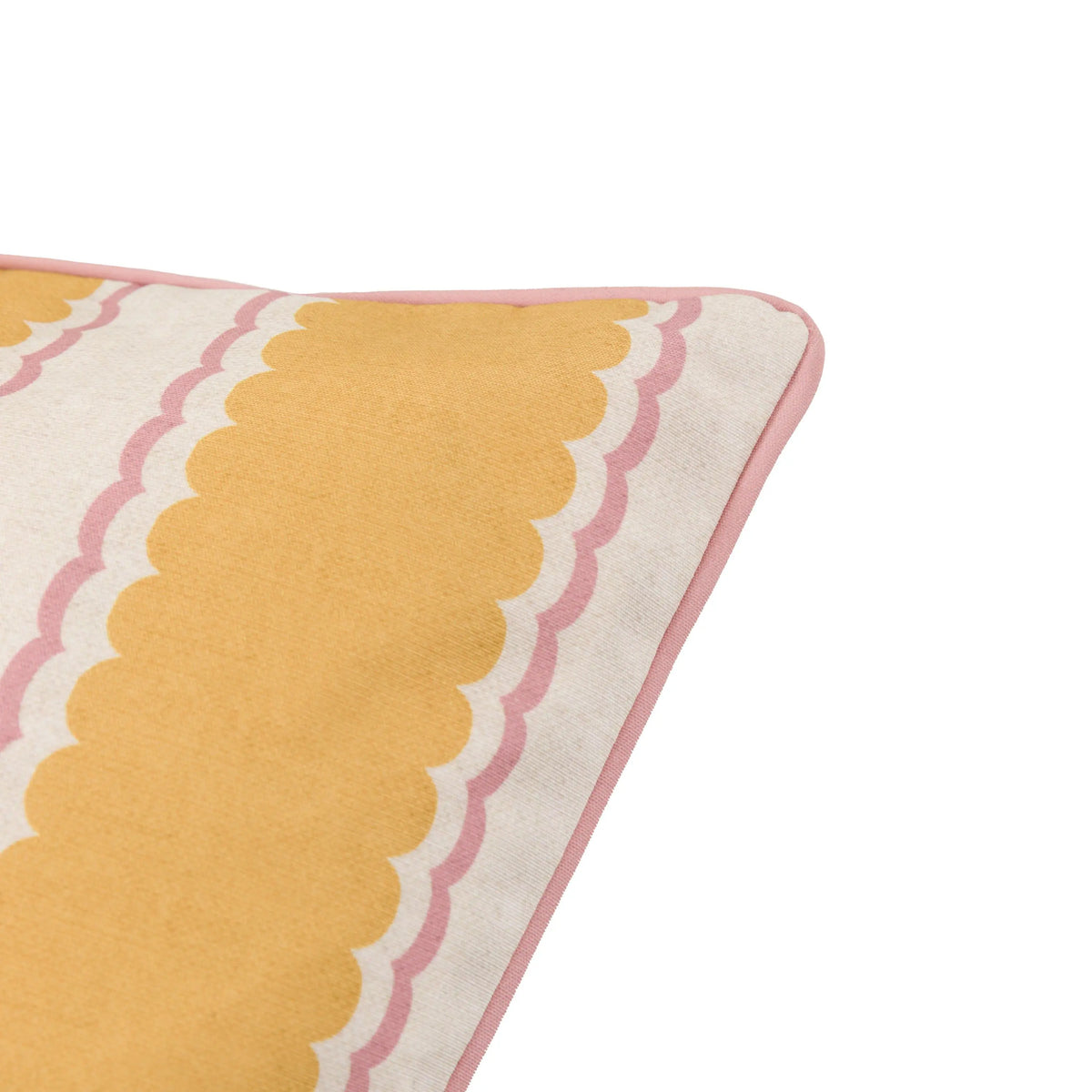 Bodhi Living Calivana Stripe Cushion Ochre and Pink House of Isabella UK