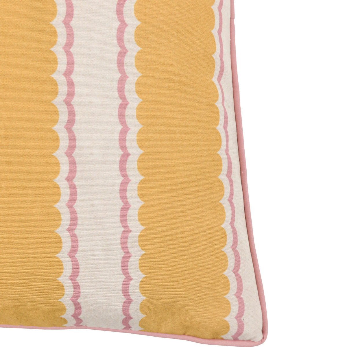 Bodhi Living Calivana Stripe Cushion Ochre and Pink House of Isabella UK