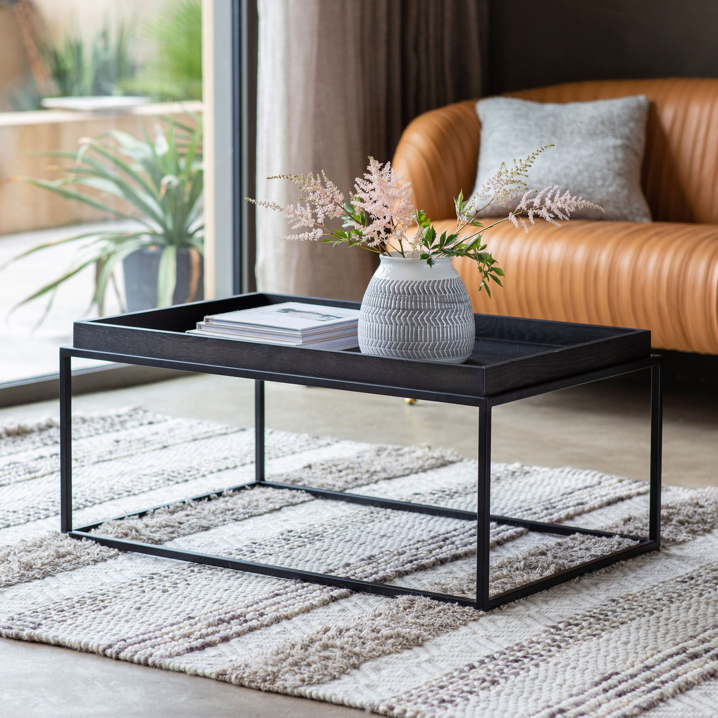Bodhi Living Calvo Black Tray Coffee Table House of Isabella UK