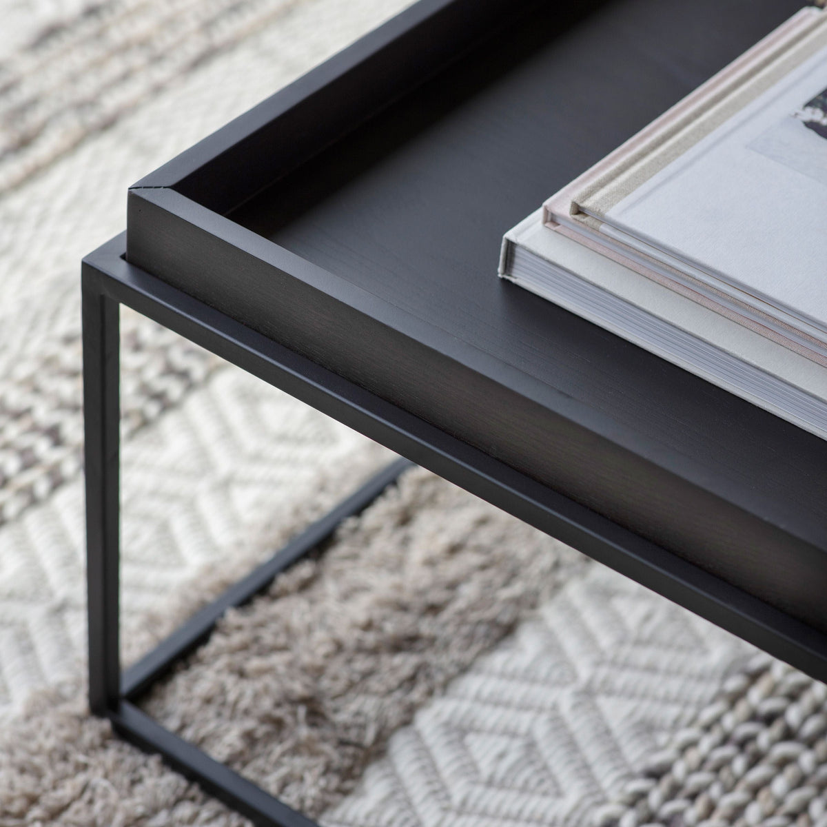 Calvo Black Tray Coffee Table.